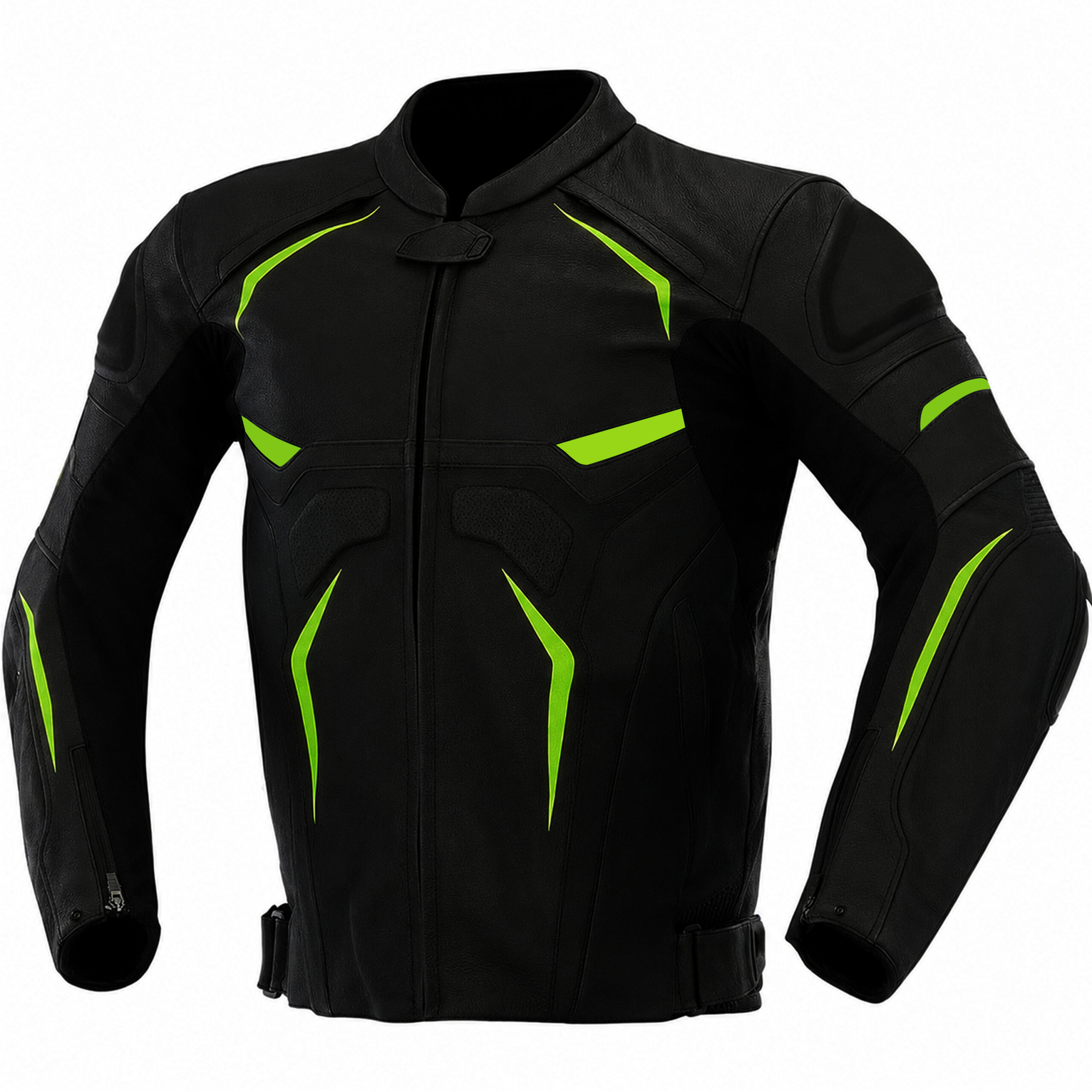 Leather Motorbike Jacket Protective Motorcycle Leather Jacket Moto Racing - Image 1