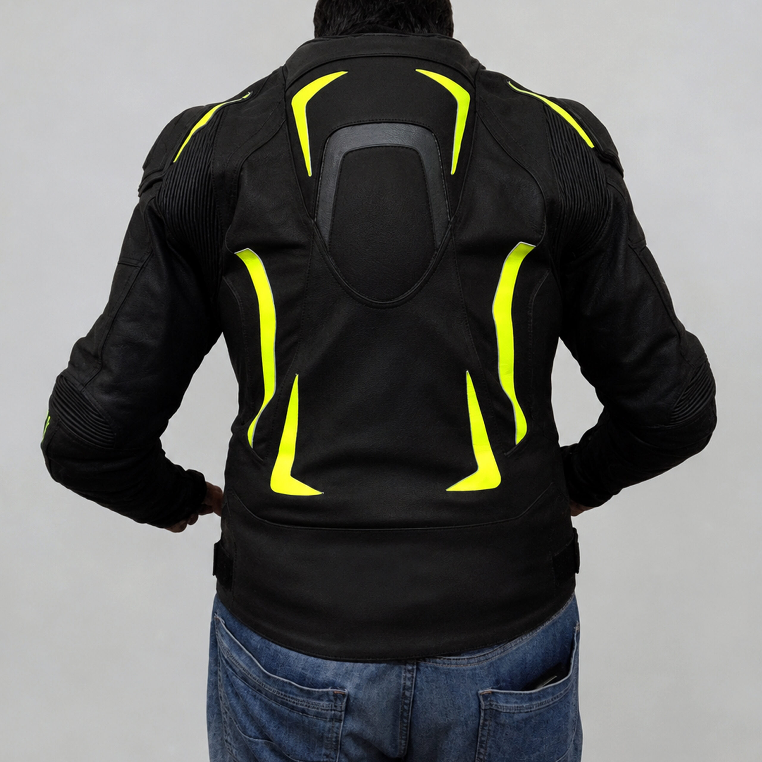 Leather Motorbike Jacket Protective Motorcycle Leather Jacket Moto Racing - Image 5