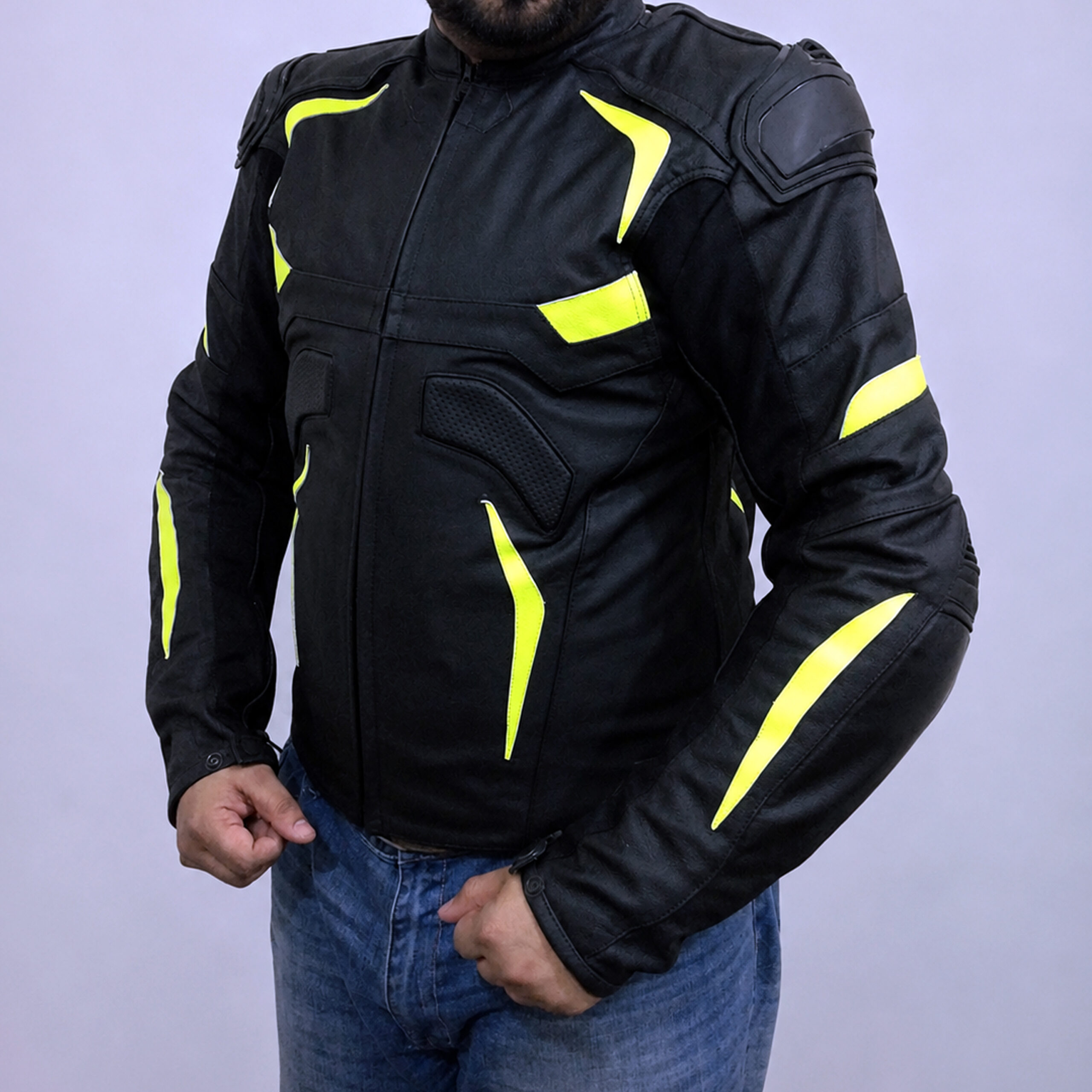 Leather Motorbike Jacket Protective Motorcycle Leather Jacket Moto Racing - Image 6