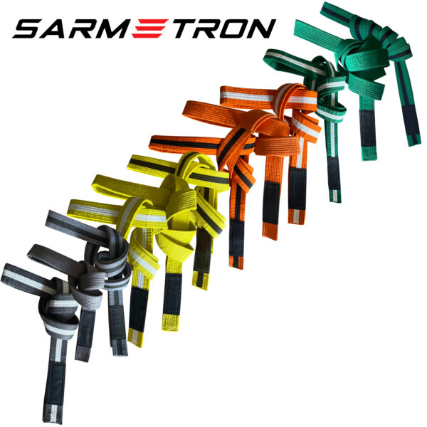 BJJ belts Cotton Kids Brazilian Jiu Jitsu Belts Preshurunk Martial Arts Youth BJJ Belts for Girls Boys Ranking Stripes