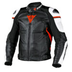 Dainese Leather Motorbike Jacket Moto GP Racing Black