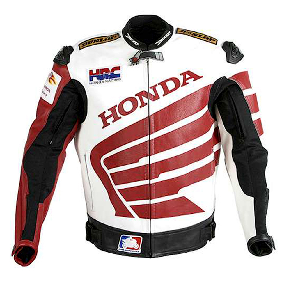 29 Honda HRC Leather Motorbike Jacket Moto GP Racing Jacket - Image 1