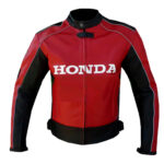 Honda Leather Motorbike Jacket Moto GP Racing